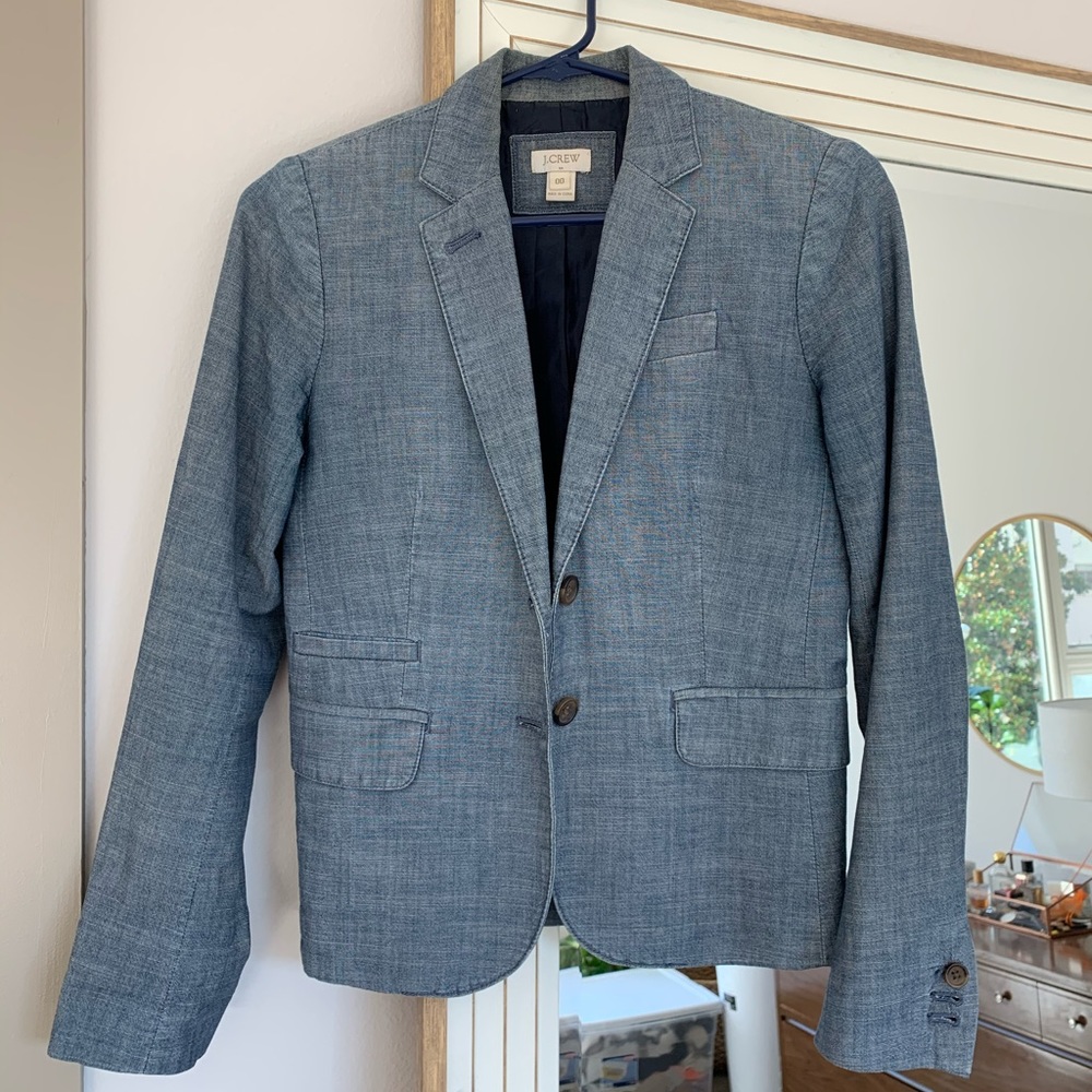 J. Crew Chambray Blazer